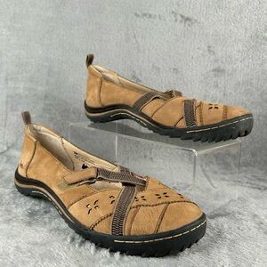 Jambu Hayley Flats Womens 9 Tan Hook & Loop Closure All Terra Terrain Traction